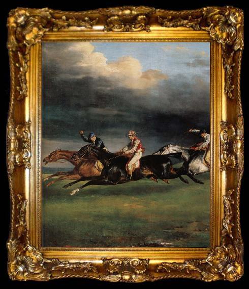 framed  Theodore Gericault Details of Epsom Derby, ta009-2